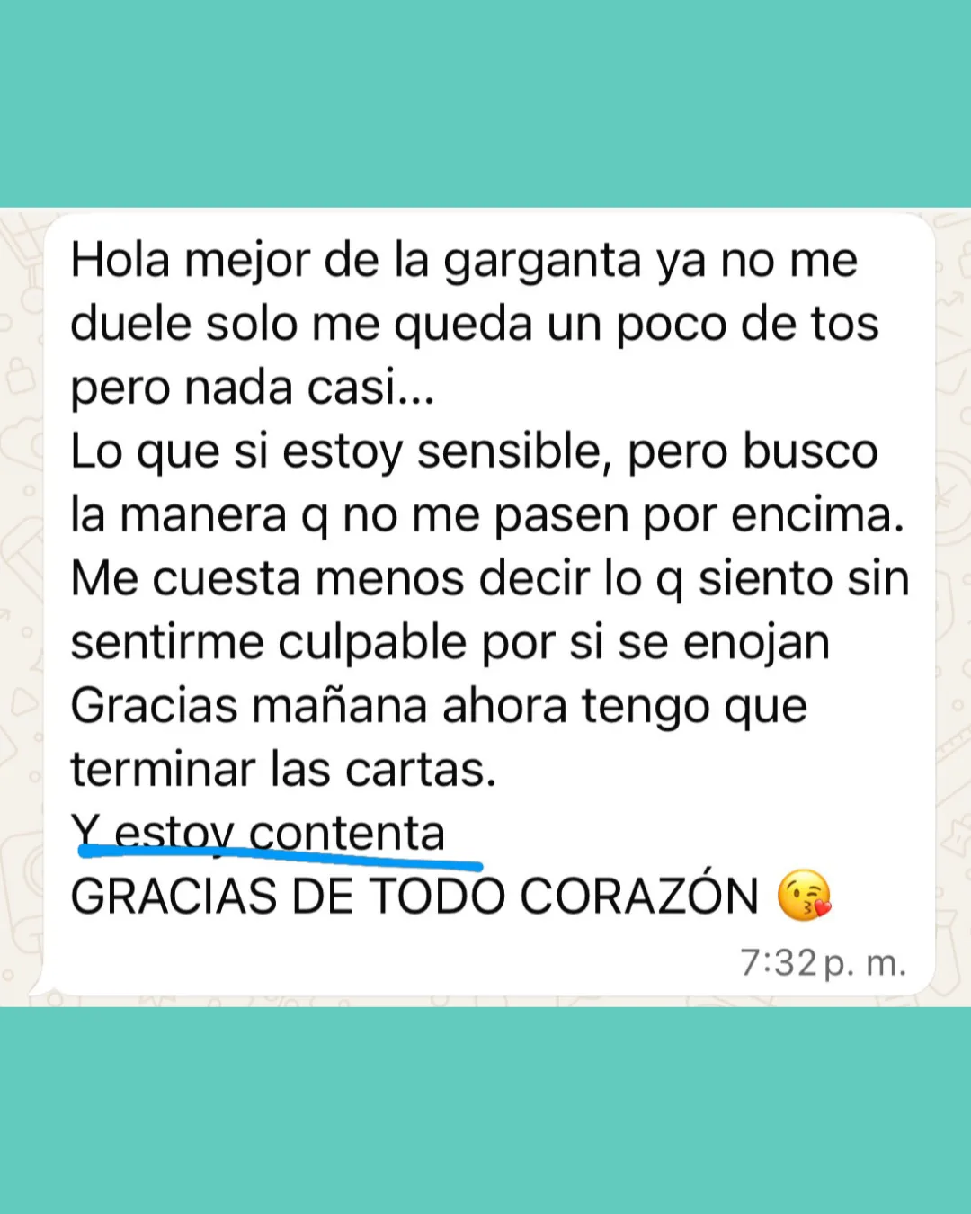 Testimonio Sesión Personalizada